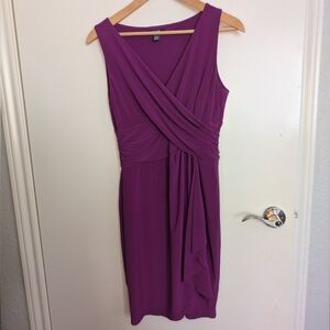 Elegant Purple Sleeveless Dress